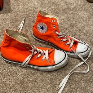 Bright orange high tops